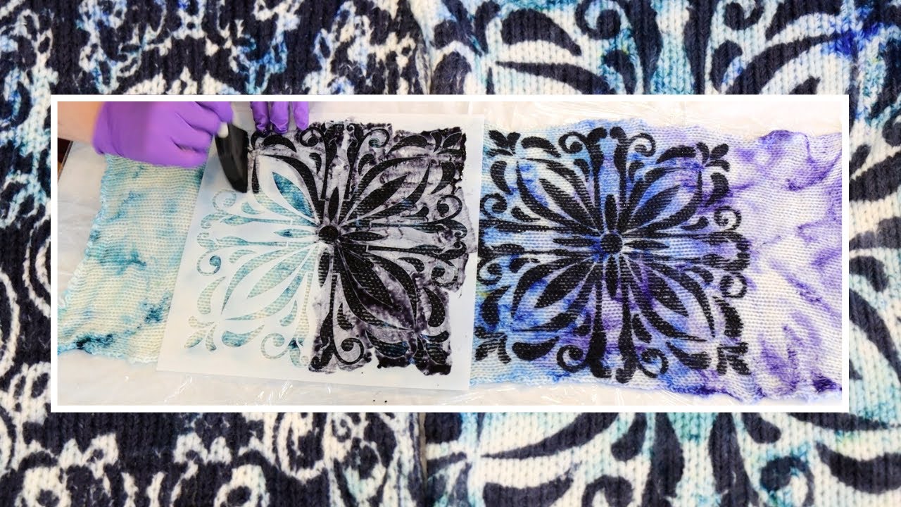 Dyepot Weekly #392 - Stenciling on Double Stranded Sock Blanks with Guar Gum & Acid Dyes