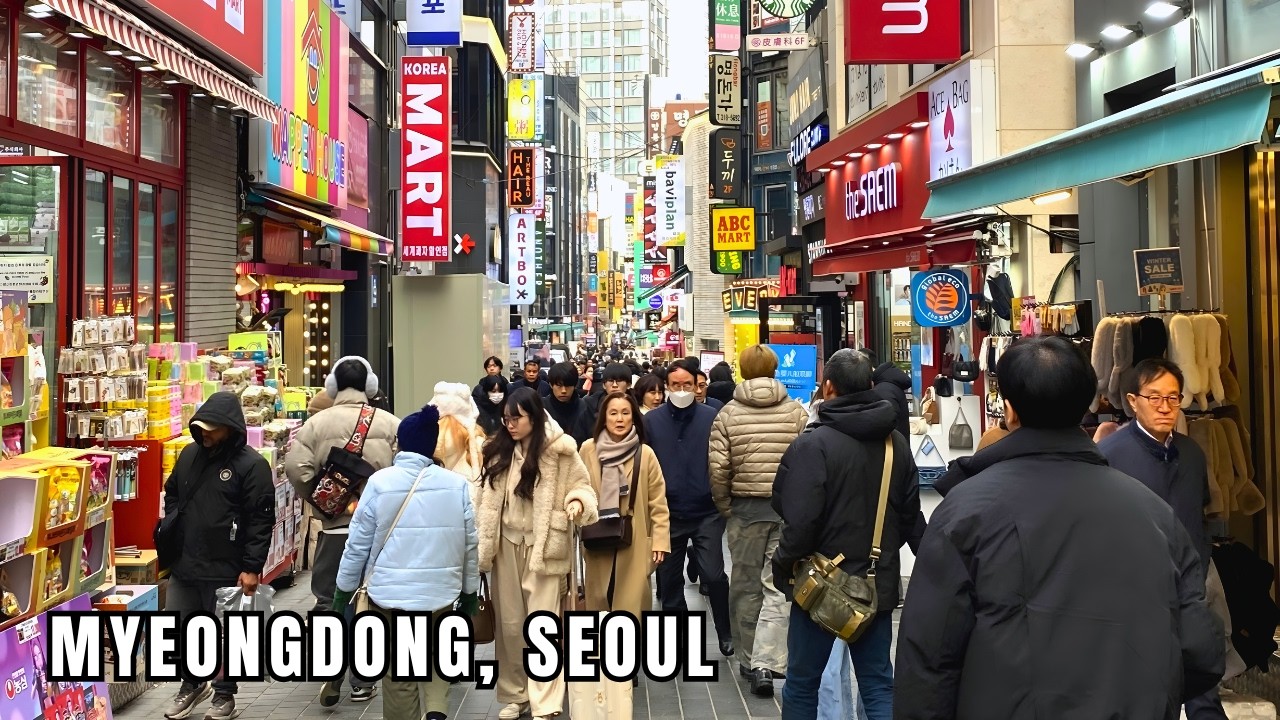 Myeongdong Walking Tour 4K | Daytime Seoul City Walk (No Music)