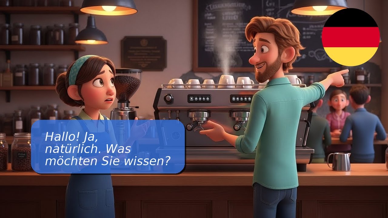10 einfache Dialoge im Café-Röster (A1-A2): Deutsch lernen im Alltag