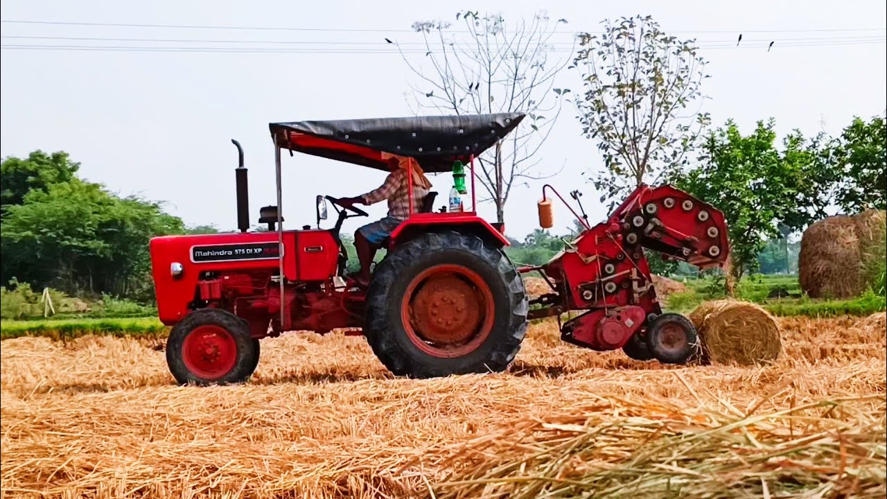 MAHINDRA 575DI XP PLUS WITH MAHINDRA ROUND BALER
