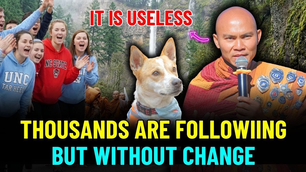 It is useless — The Monk warns the crowd to stop visiting if they just want to look.