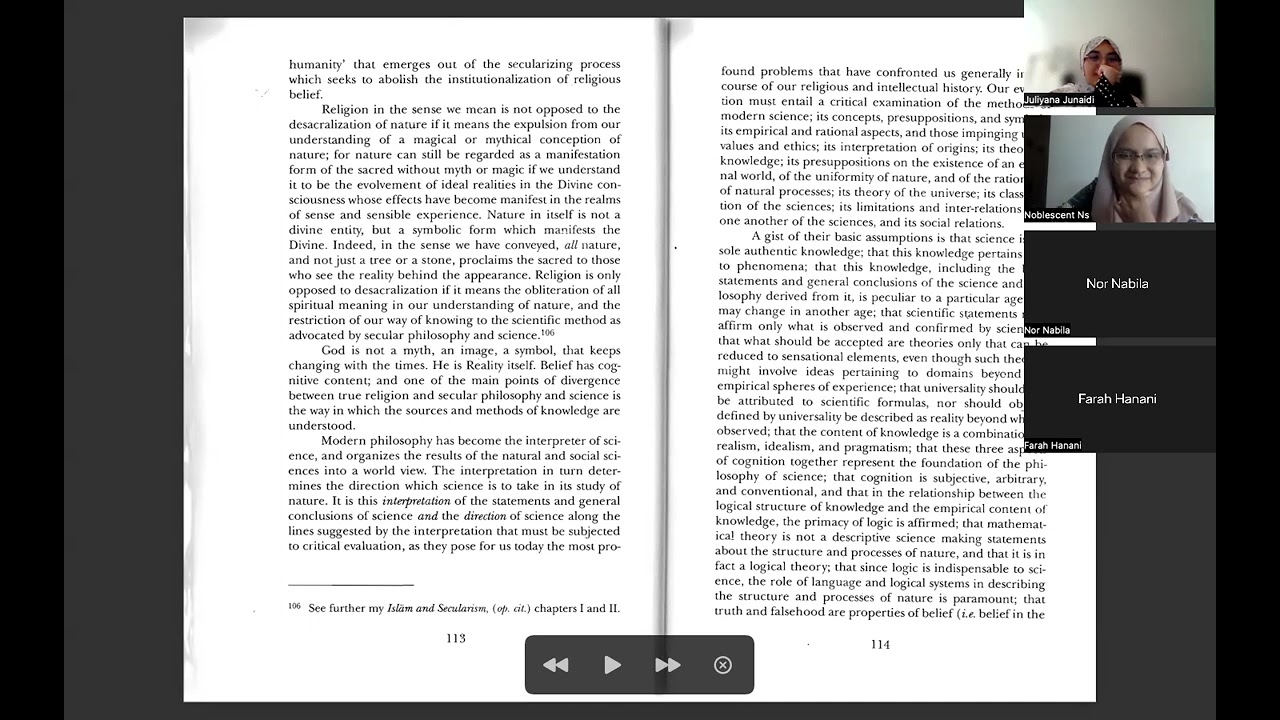 Reading al-Attas's Islam and the Philosophy of Science pp 113-115