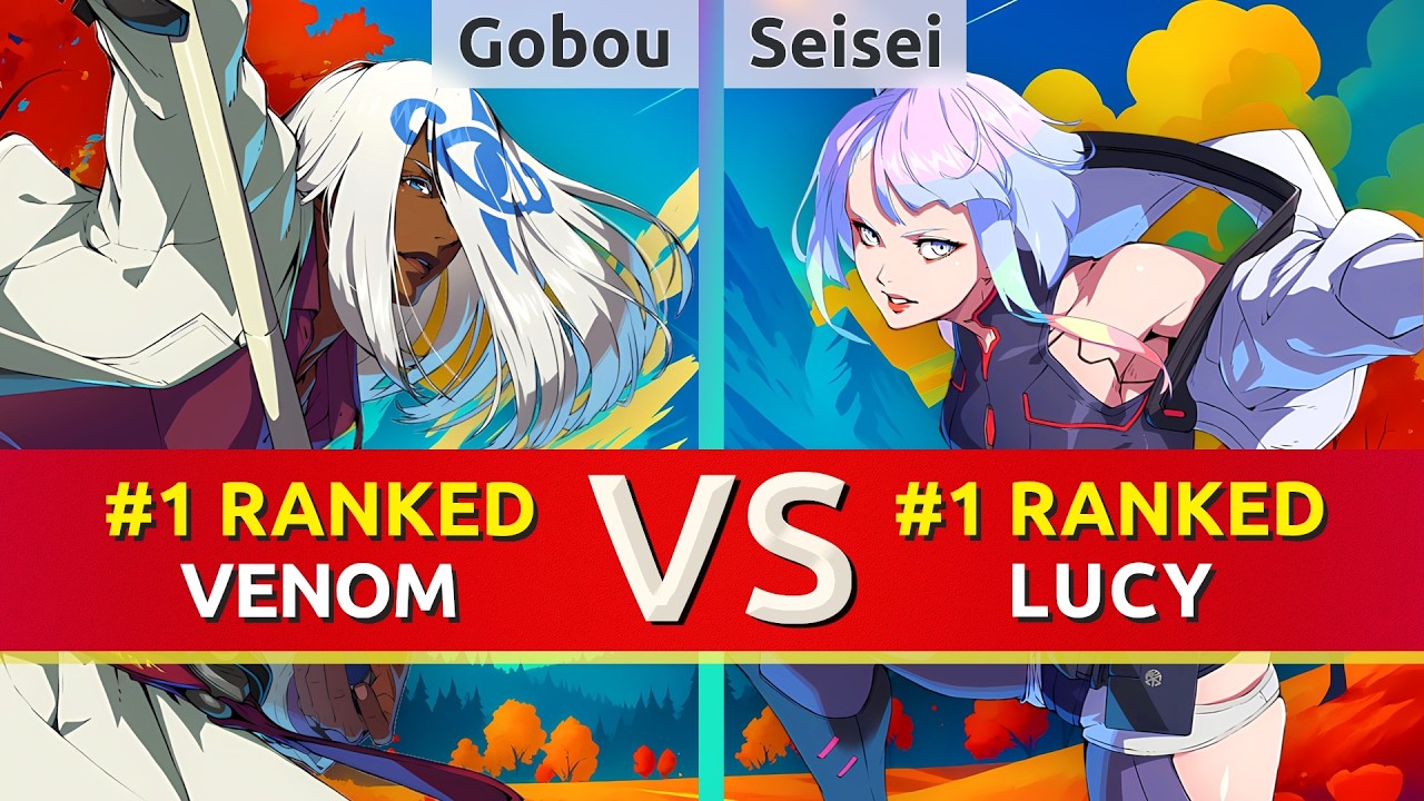 GGST ▰ Gobou (#1 Ranked Venom) vs Seisei (#1 Ranked Lucy). High Level Gameplay