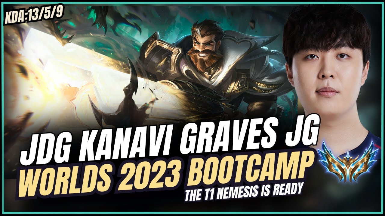 JDG Kanavi Graves JG vs Lee sin | Challenger Graves Gameplay lol Worlds 2023 | S13 Patch 13.20 ✅🥇