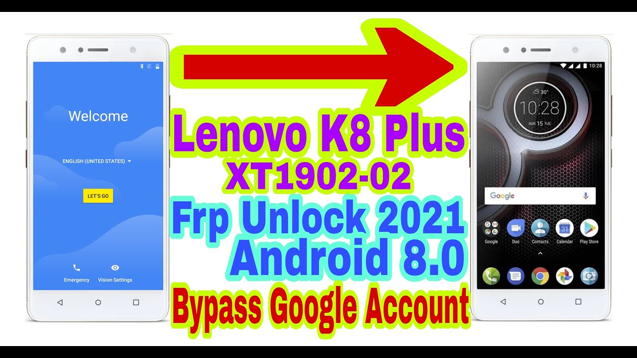 Lenovo K8 Plus(XT1902-02)Android 8.0 Frp Bypass Without Pc 2021||Bypass Google Account 100% Working