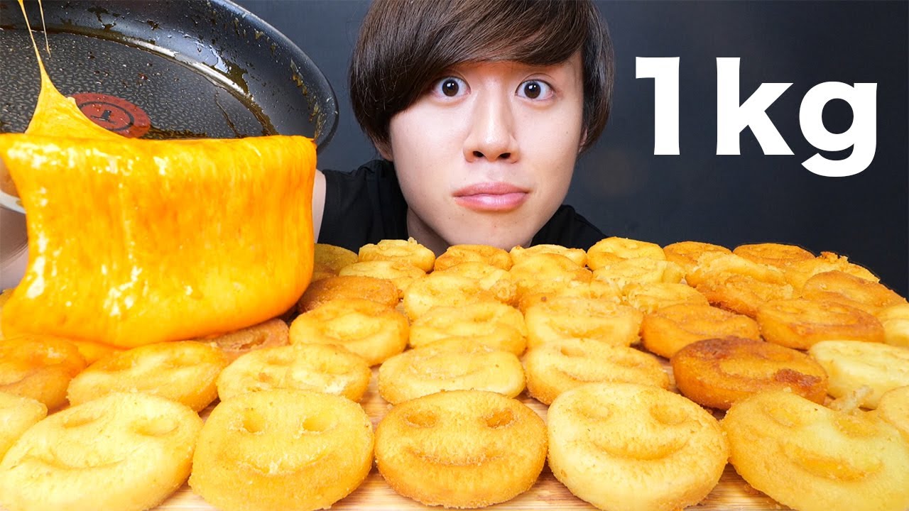 スマイルポテトにチーズ1kgかけて食べたら最高すぎた【モッパン】
