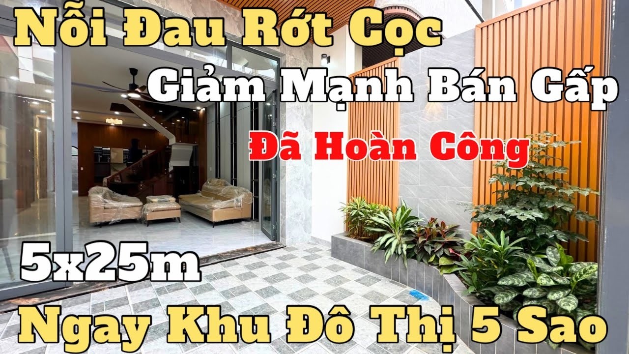 Nỗi Đau Bỏ Cọc Chủ Bán Gấp Nhà Rẻ Mặt Tiền Thông Thoáng 5x25m Đẹp Ngất Ngây Sổ Hồng Riêng