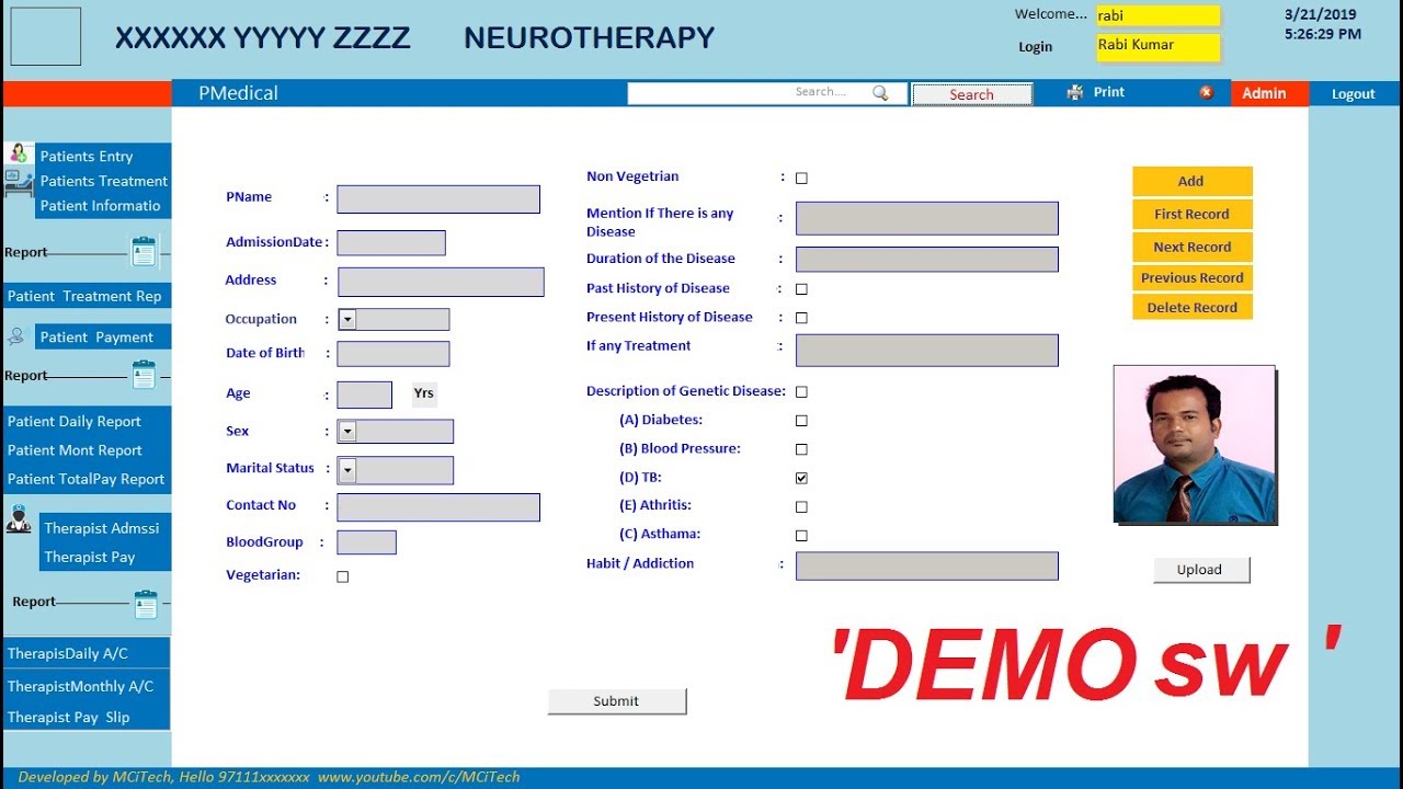 Neurotherapy Database -Access 2007