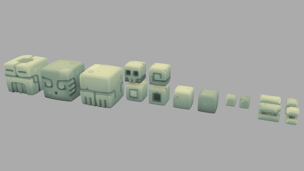 Cube World Jungle Temple - 3D Modeling Timelapse #3