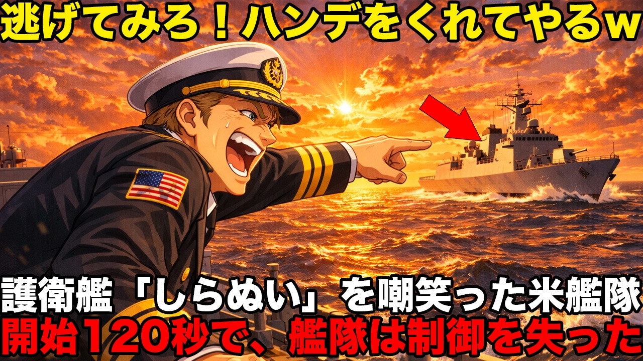 「どこからでもかかってくるといいｗ弟よｗ！」護衛艦「しらぬい」を鼻で笑った最強の米艦長が顔面蒼白で膝から崩れ落ちるまでの最悪の残り時間は…【海外の反応】