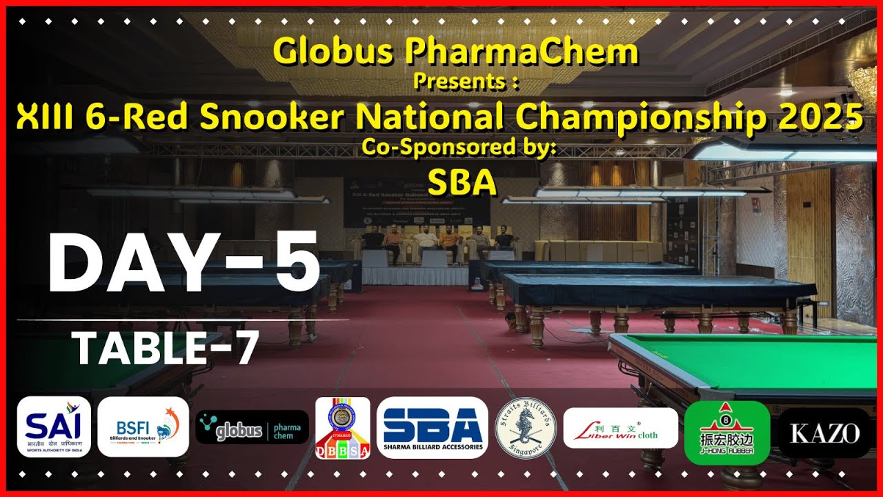 RAYAAN RAZMI VS ANURAG GIRI || TABLE-7 || XIII 6-Red Snooker National Championship 2025
