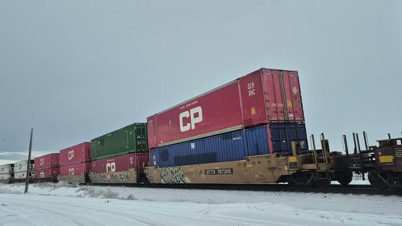 CPKC Train 100 at Shepard, Ab