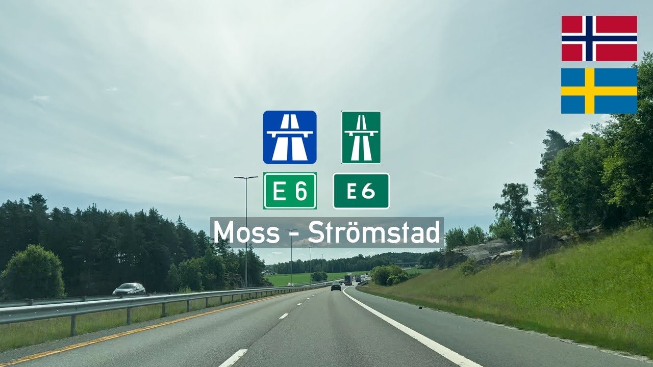 Driving in Norway and Sweden: Motorveien E6 from Moss to Strömstad