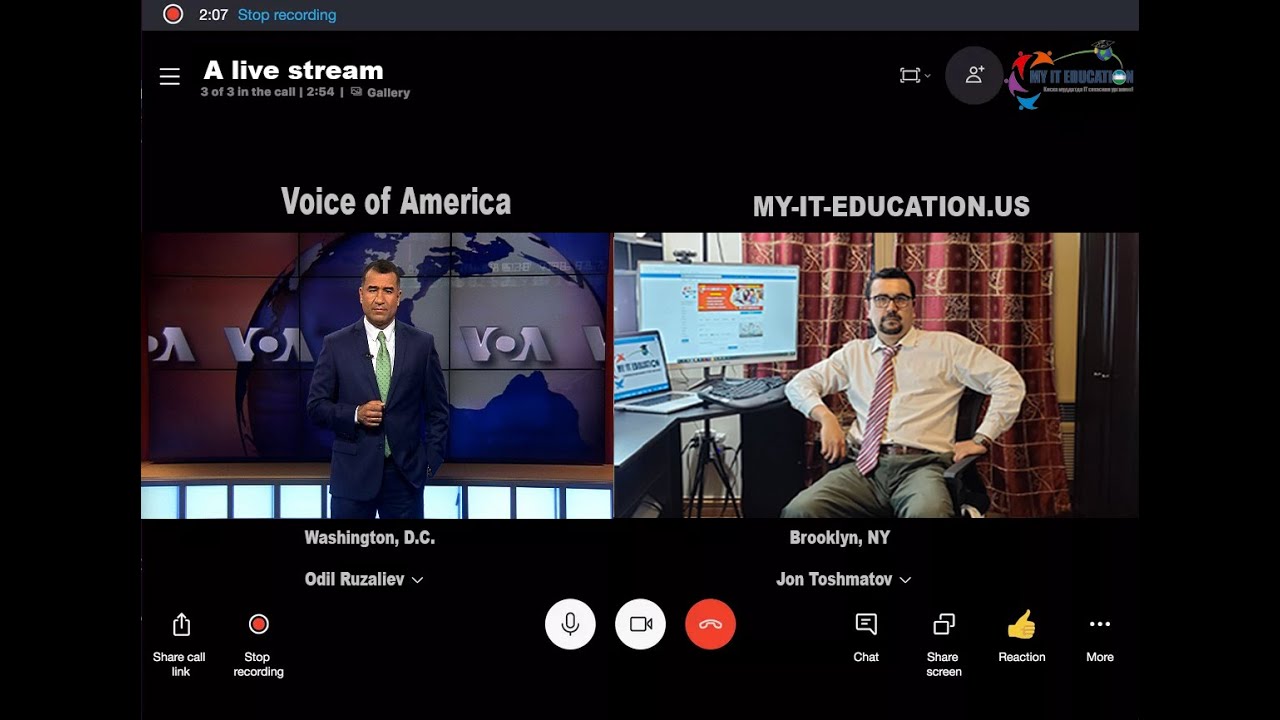 Livestream with Odil Ruzaliev for Voice of America