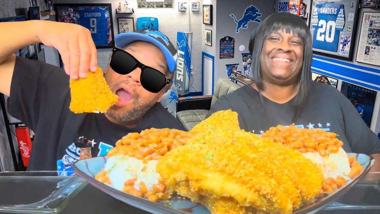 CRISPY Catfish and Baked Beans RICE FEAST Mukbang