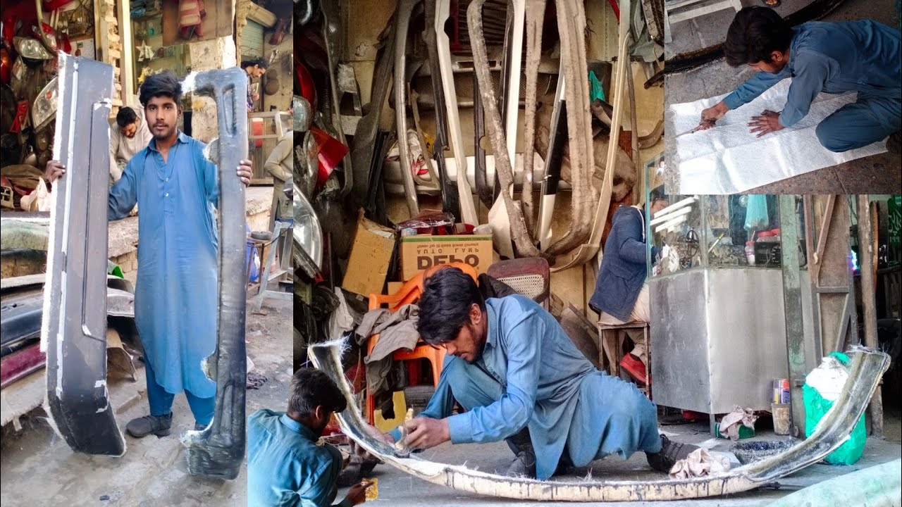FiberGlass Car Bumpers||How This Skillfully Boy Made Car Bumper & Parts With Fiberglass.