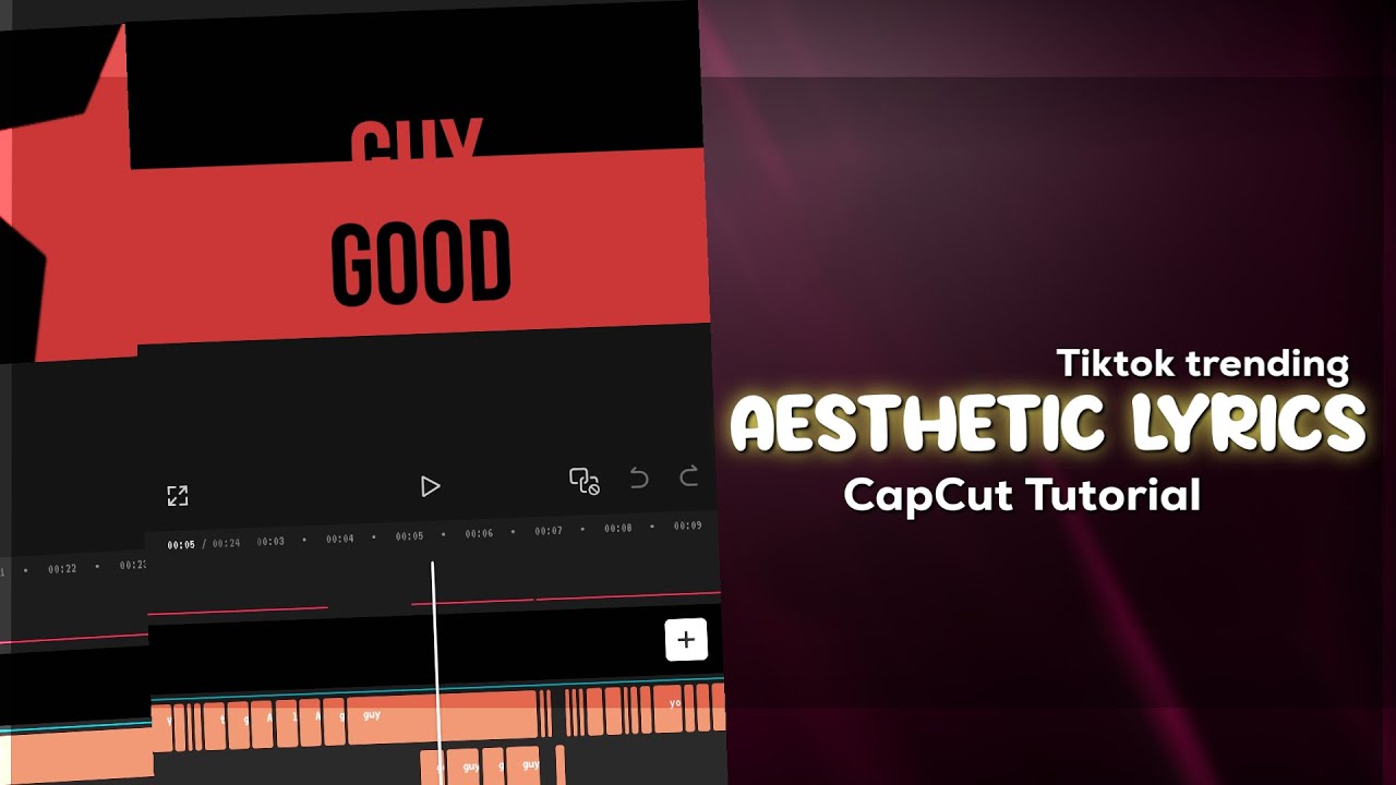 Trending lyrics video tiktok style capcut tutorial