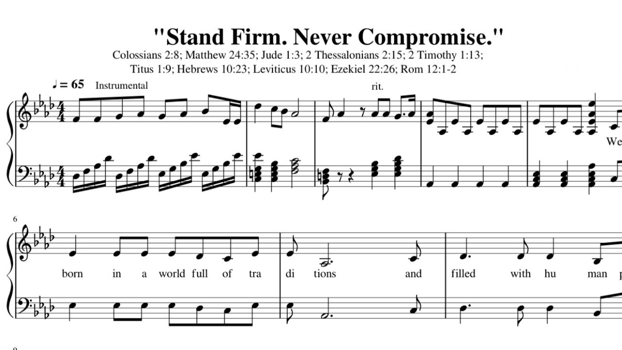 STAND FIRM, NEVER COMPROMISE - Accompaniment/Minus One/Instrumental with Orchestration