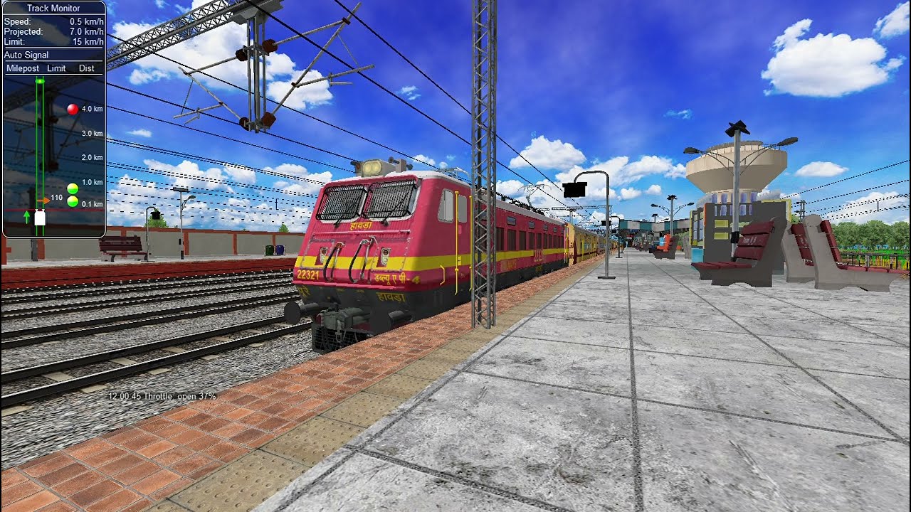 Journey wap4 locomotive in new west central railway route indian train simulator gameplay