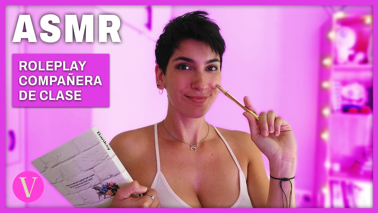 ASMR | ROLEPLAY Soy tu compañera de clase | MOUTH SOUNDS + Inaudible + Susurros