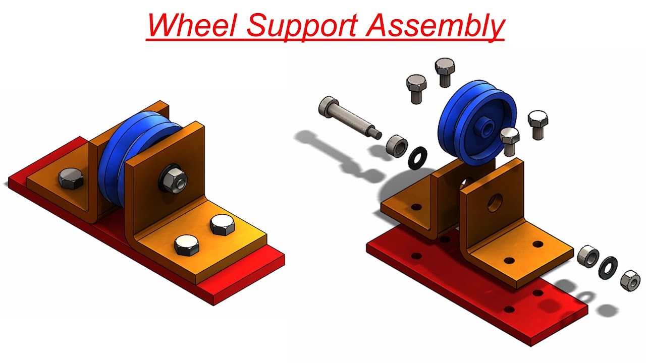 Solidworks Tutorial#38 | Design of Wheel Support Assembly.