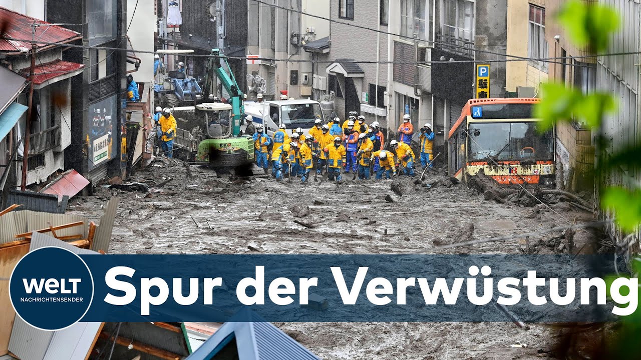 GEWALTIGE SCHLAMMLAWINE IN JAPAN: Rettungskräfte suchen verzweifelt nach Überlebenden
