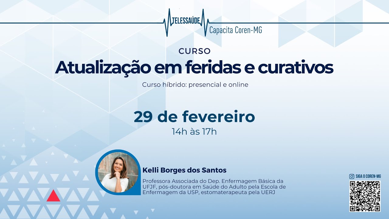 Curso de atualiza&ccedil;&atilde;o em feridas e curativos