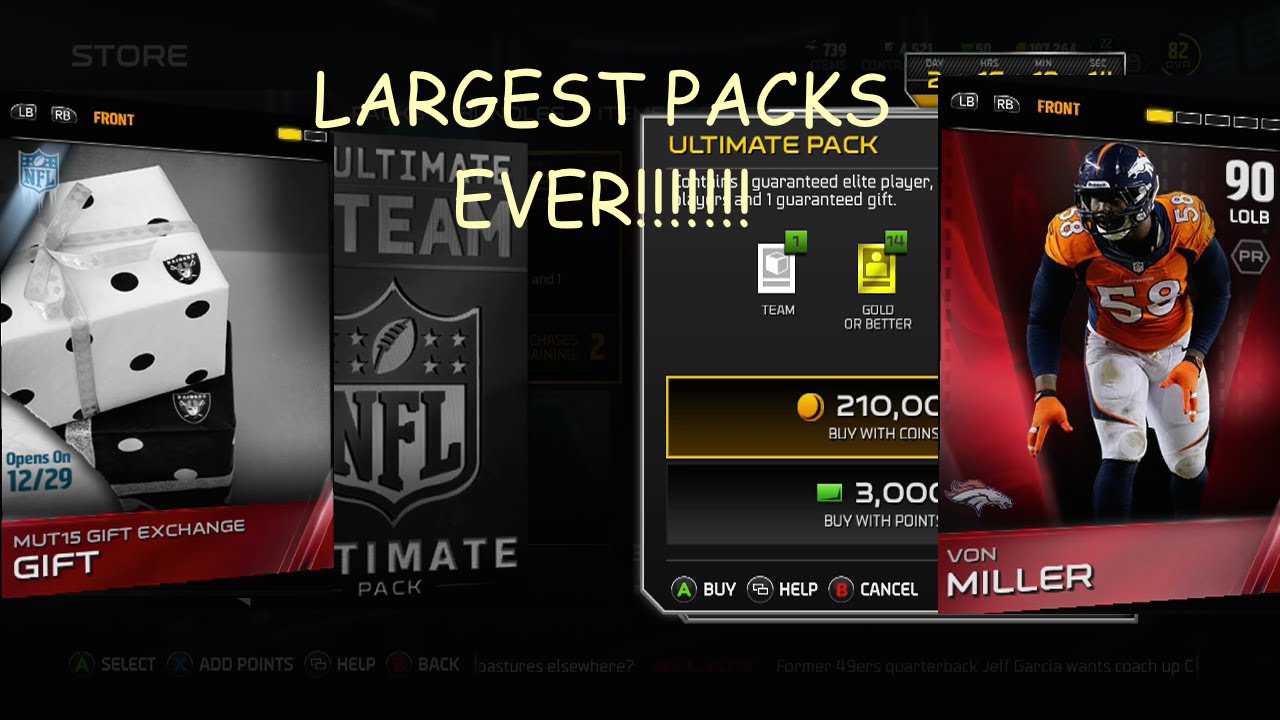 HALF MILLION COINS ULTIMATE PACKS! DOWN FOR ELITES! - Madden 15 Ultimate Team
