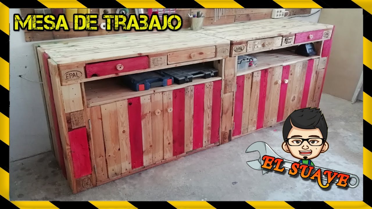 MESA DE TRABAJO CON PALETS