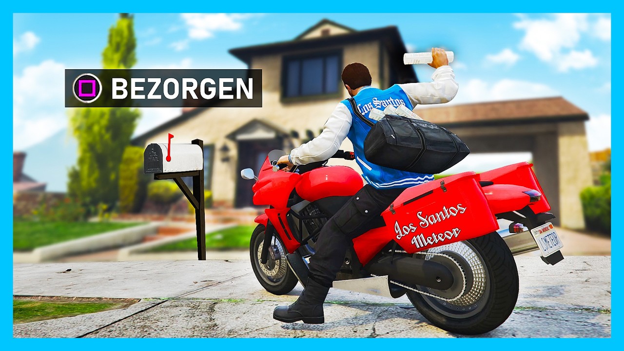 Ik ging KRANTEN BEZORGEN in GTA 5 en Verdiende €___  🫣