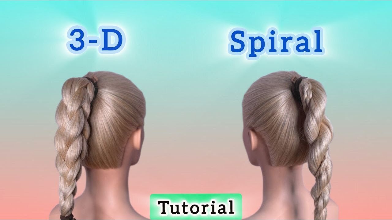 Daily Hairstyles || You’ve Never Seen a Braid Like This! ||3D Horsetail & Spiral Braid || Tutorial
