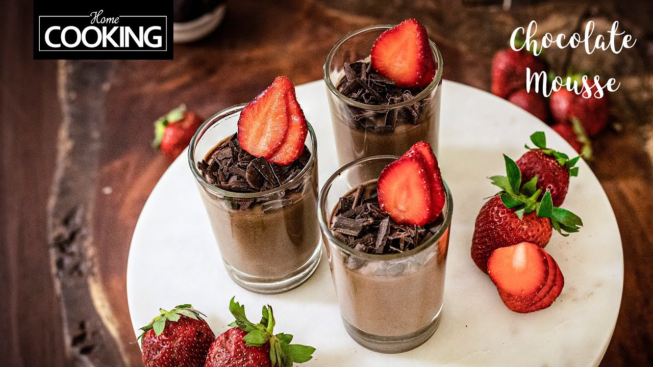 Eggless Chocolate Mousse | Valentine's Day Dessert | Chocolate Recipe | Easy Dessert | Mousse Recipe
