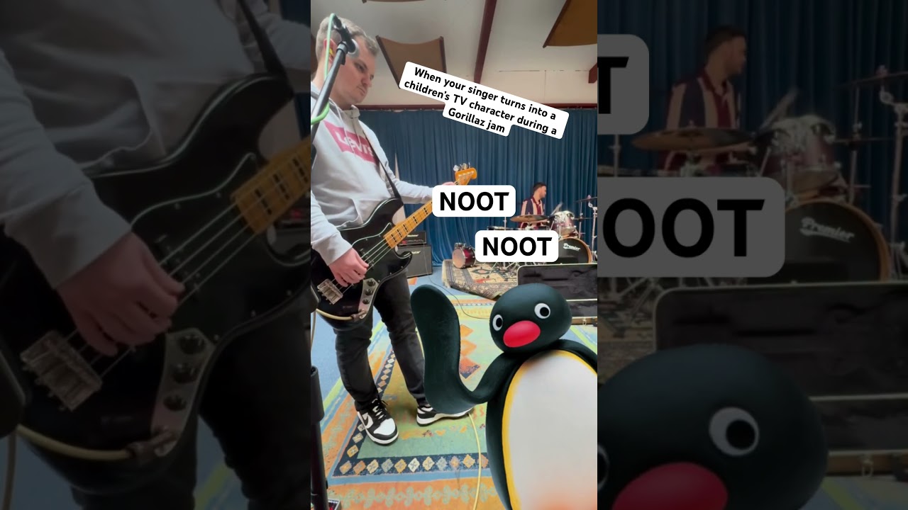 #gorillaz #pingu #nootnoot #memes #meme #funny #band #music #bass #drums