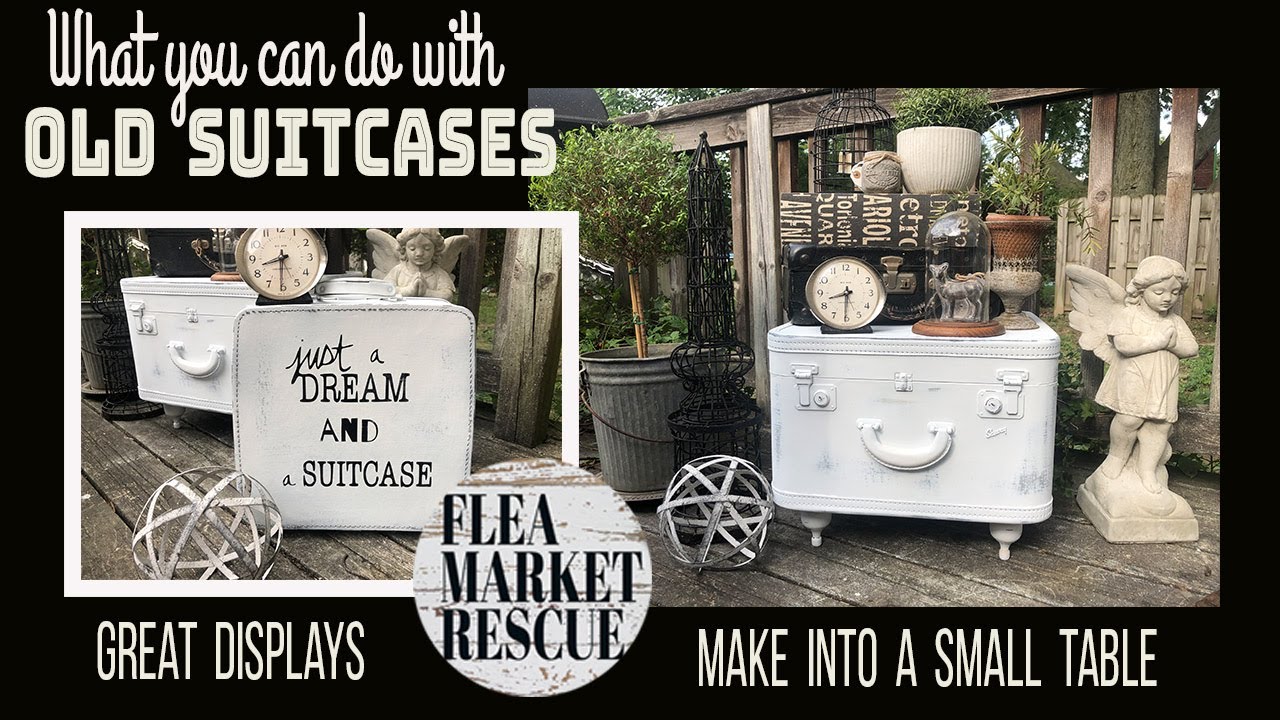 HOW TO MAKE A DIY VINTAGE SUITCASE FARMHOUSE TABLE and DECOR!