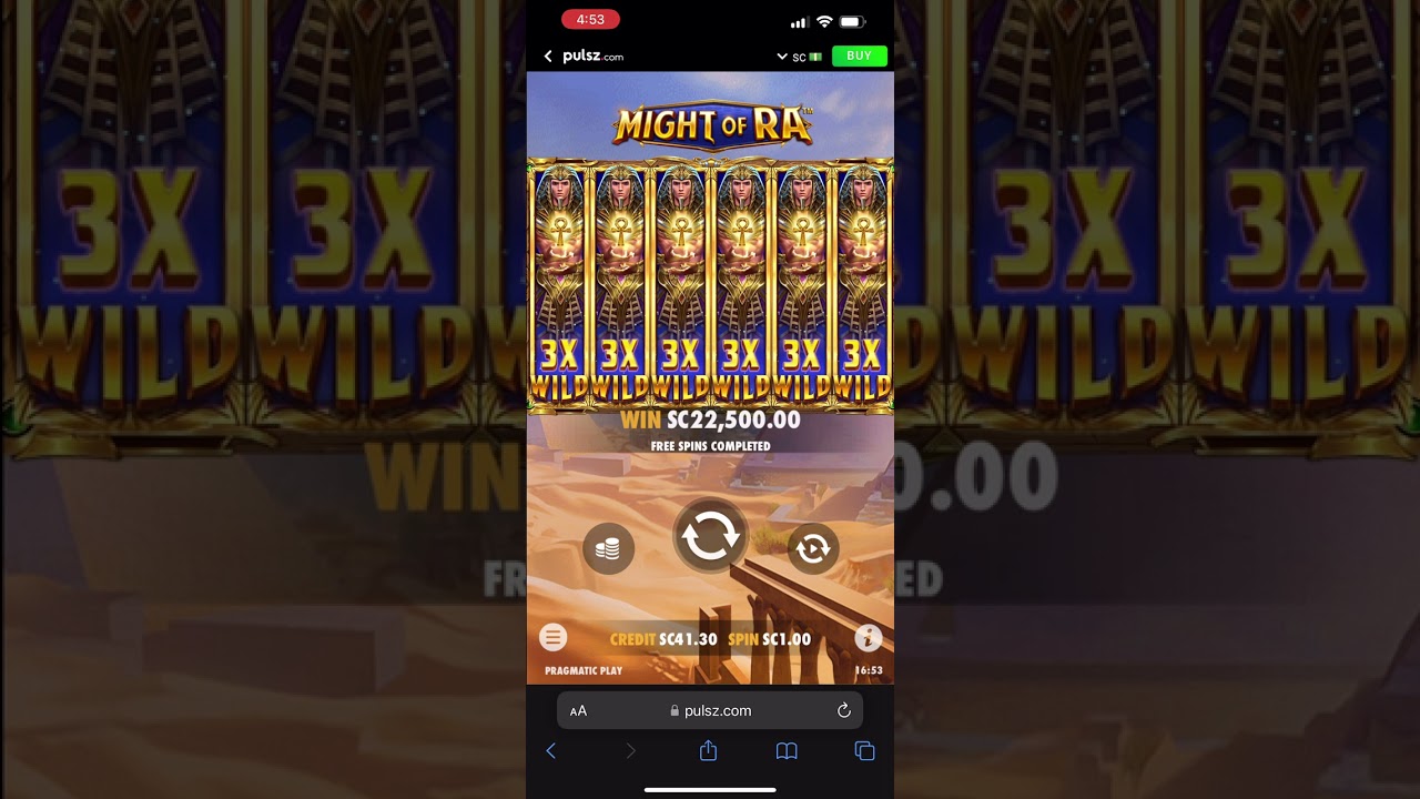 Max win on Might of Ra 🤑😍