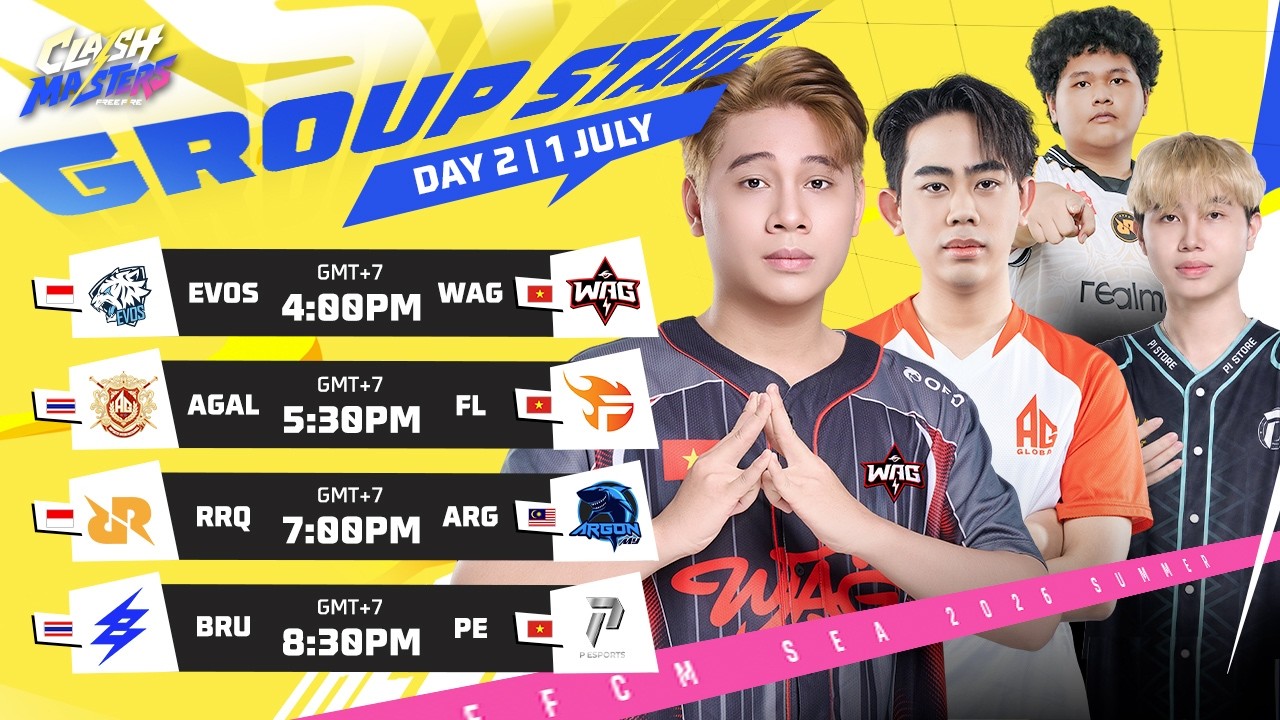 [EN] FFCM Group Stage Day 2 | Free Fire Clash Masters SEA 2026 Summer