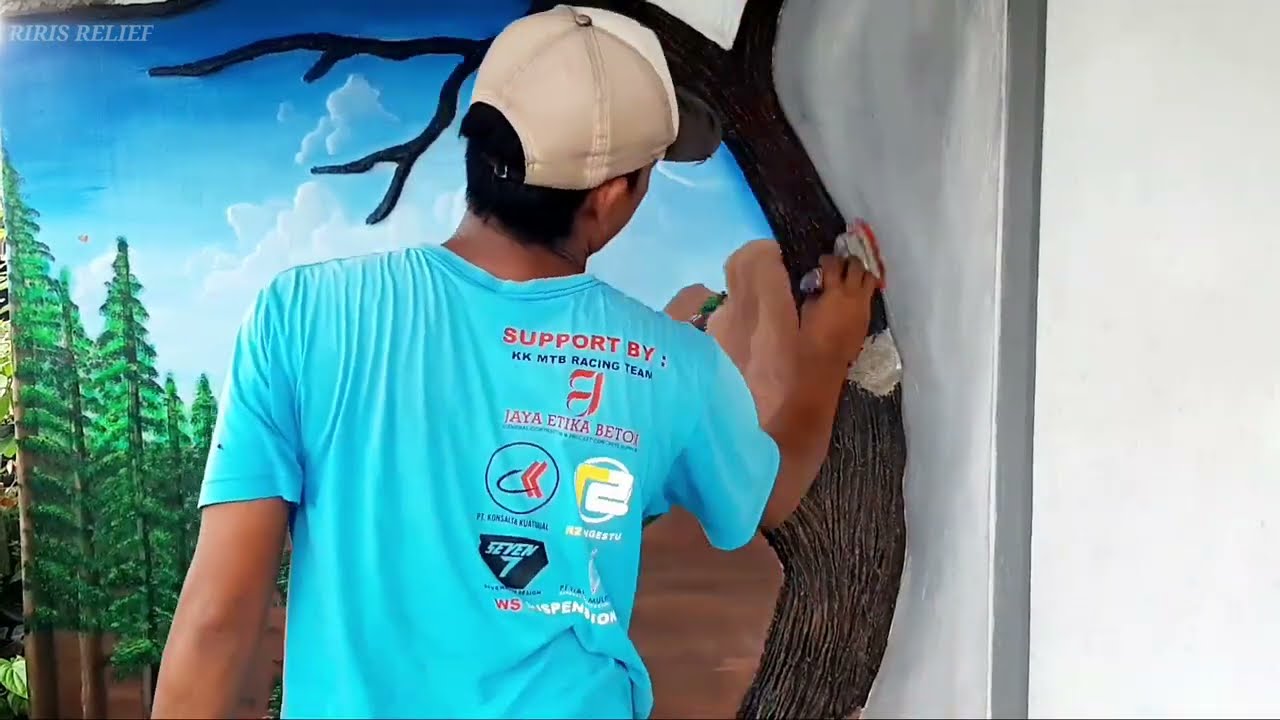 CARA MEMBUAT RELIEF DINDING PEMANDANGAN ALAM PART2