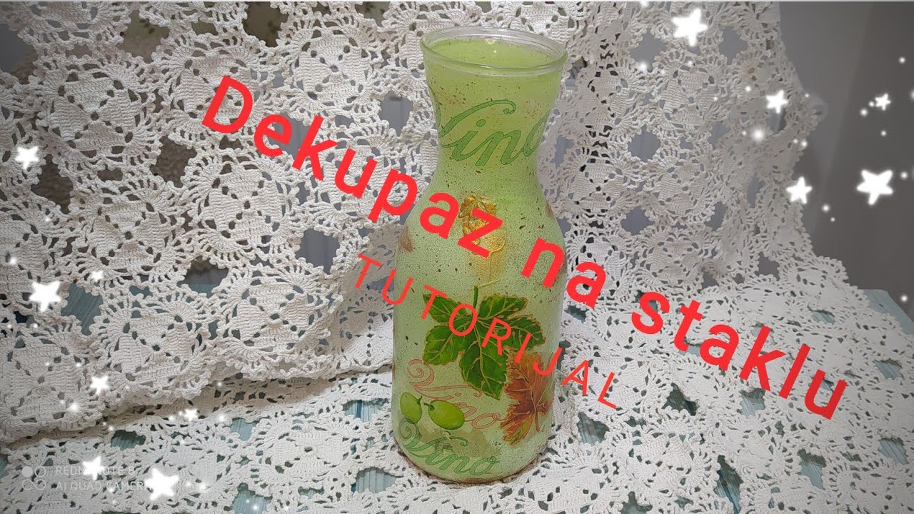 🍁Dekupaz na staklu I fiksiranje🍂 (Tutorijal)/🍁🍂 Decoupage on glass and fixing