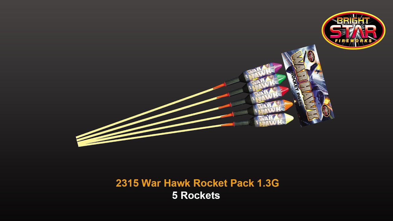 Bright Star Fireworks - 2315 War Hawk Rocket Pack 1.3G
