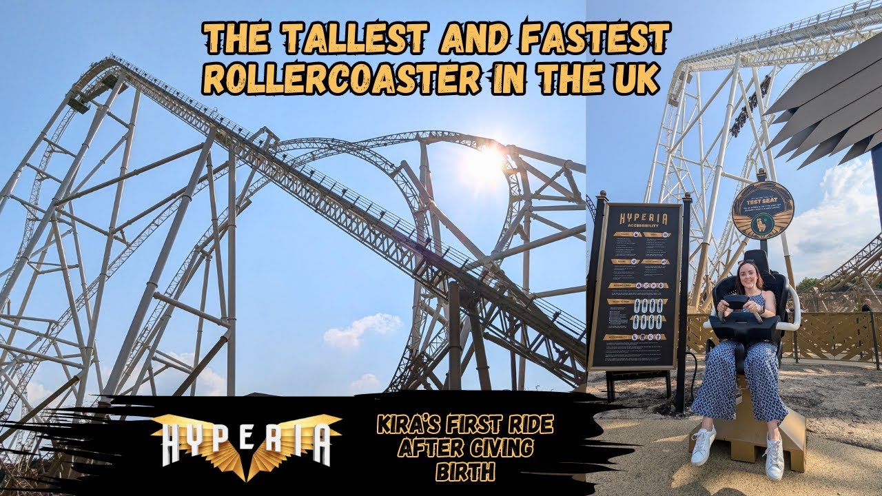 Riding HYPERIA | Kira's first rollercoaster since giving birth |  Thorpe Park Vlog September 2024