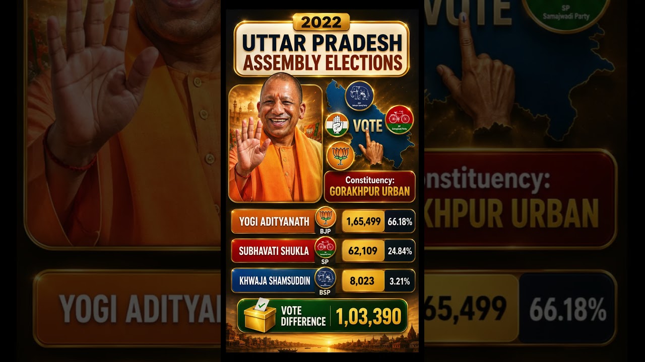 🔥 Yogi Adityanath's Massive Victory! Gorakhpur Urban Backs BJP