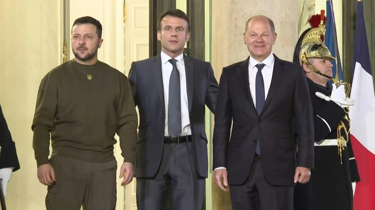 Volodymyr Zelensky arrives at Elysee Palace for work dinner with Macron & Scholz | AFP