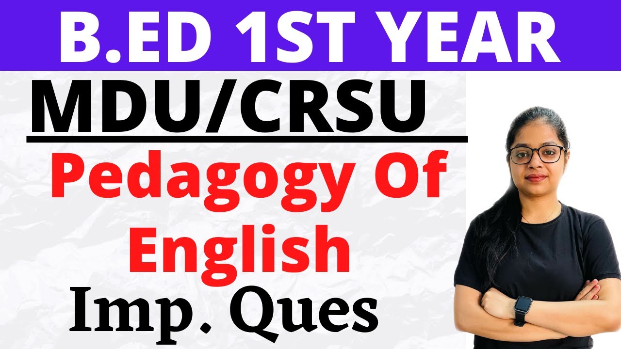 MDU Bed Exam 2022 | Pedagogy of English Important Questions | B.ED 1st Year | CDP By Rupali Jain
