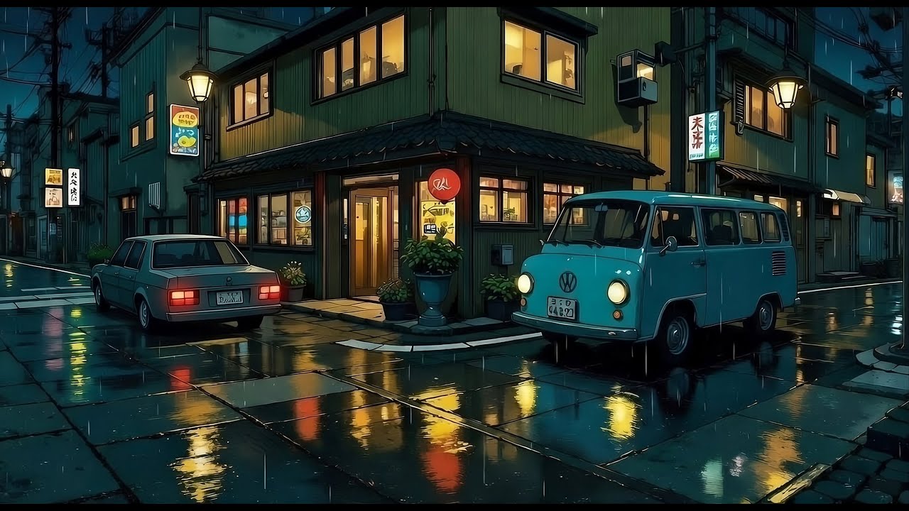 🎧 Lofi Chill Music for Study, Sleep & Calm Focus | 🌧️ Rainy Night | 10 Hours 