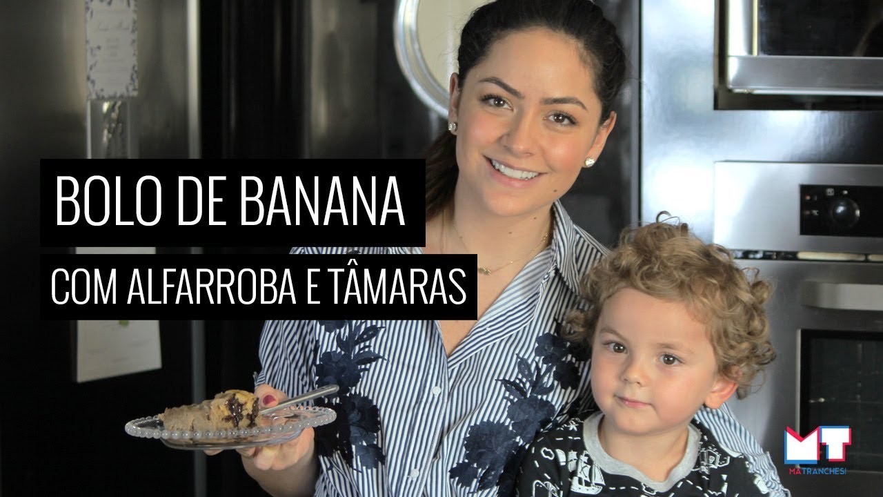 BOLO DE BANANA COM ALFARROBA E TÂMARAS