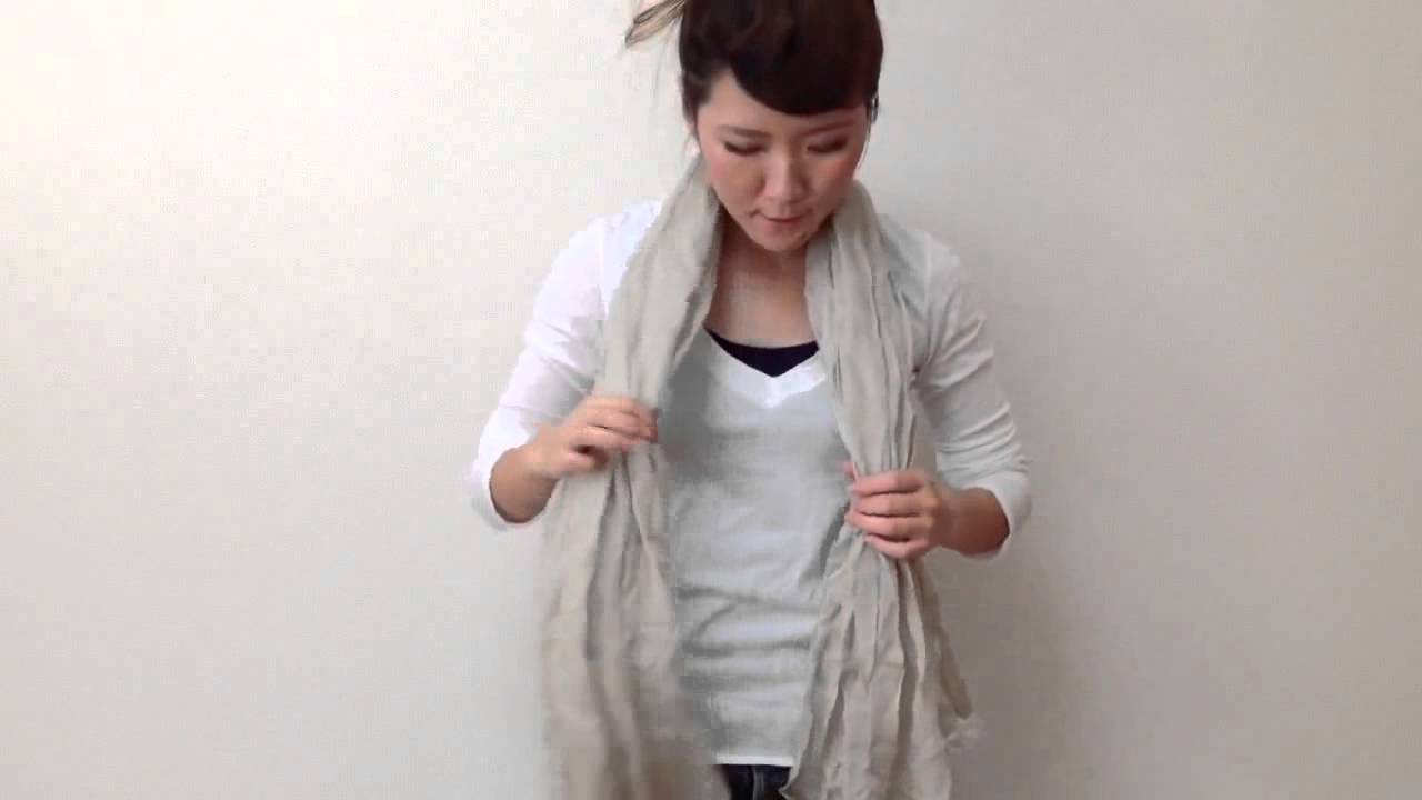 【１分間でストールの巻き方２】ミラノ巻き
