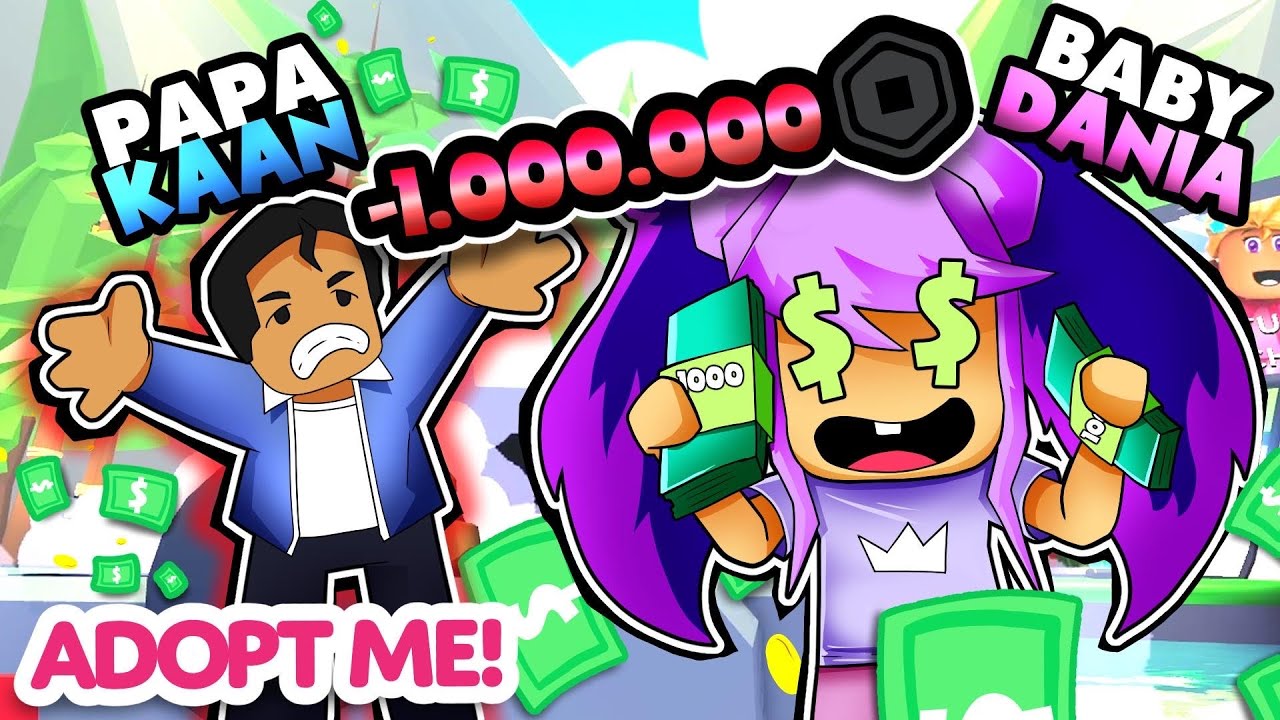 Baby Dania gibt Papa Kaans Geld aus! Roblox Adopt me RP