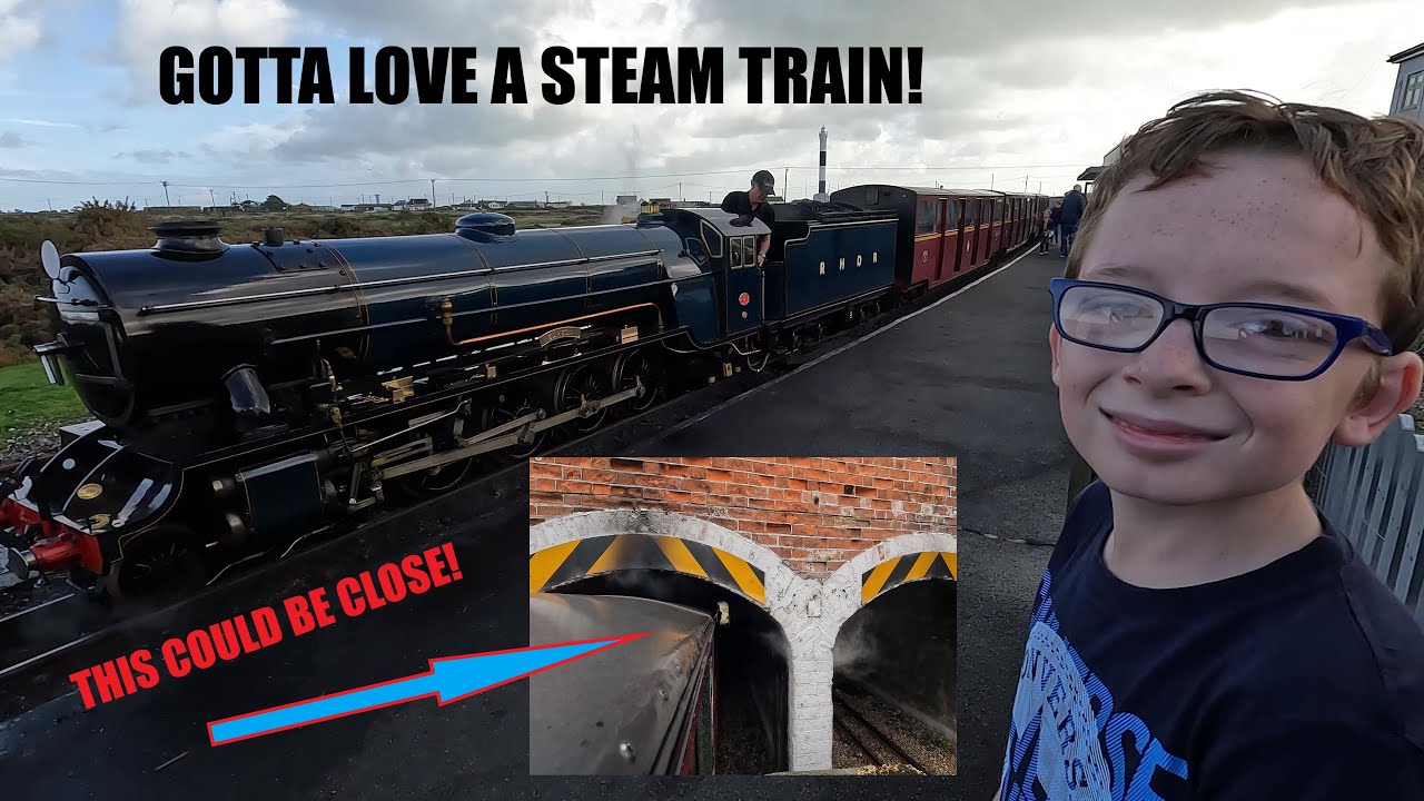 My Day out on the Romney Hythe, and Dymchurch Steam Railway with a VERY close call with the camera!!