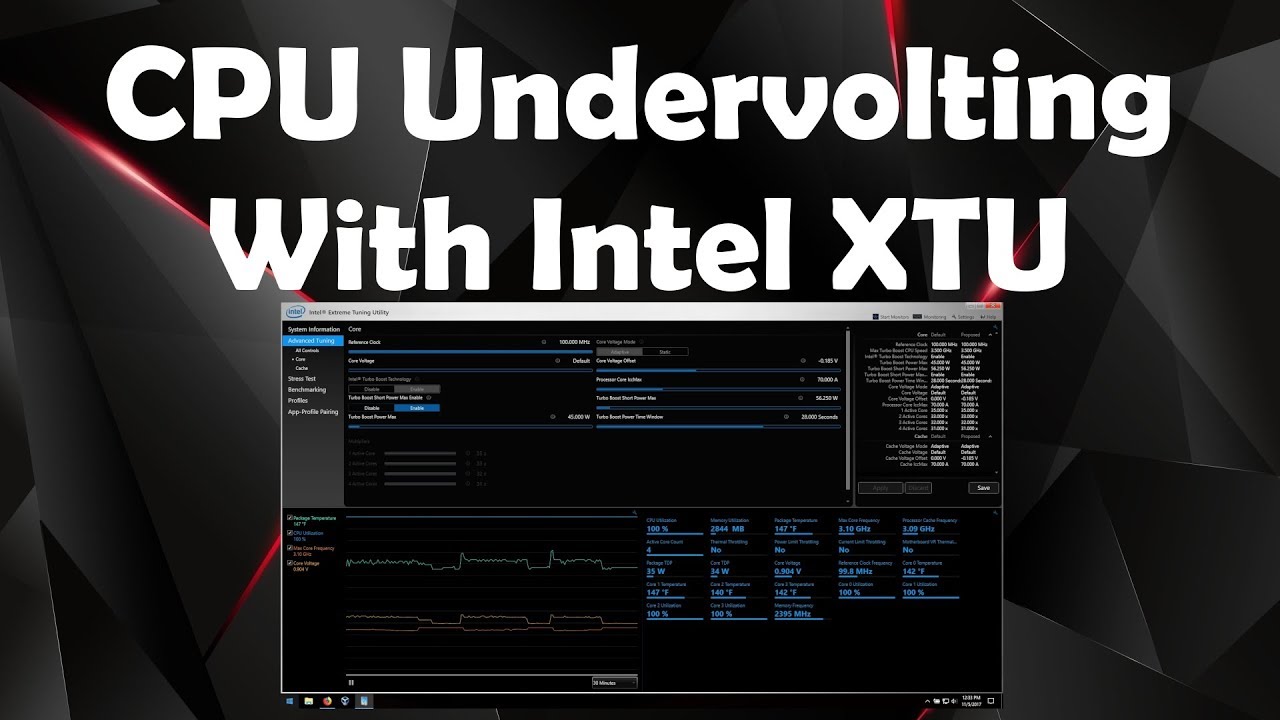 CPU Undervolting With Intel XTU