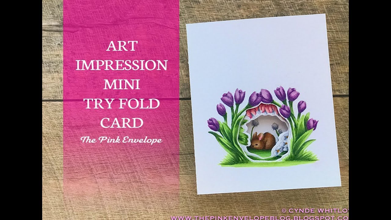 Tri-fold Card with Art Impressions Blessings To You Mini TryFold